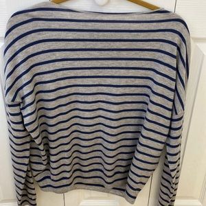 Vince grey and navy lightweight wool sweater